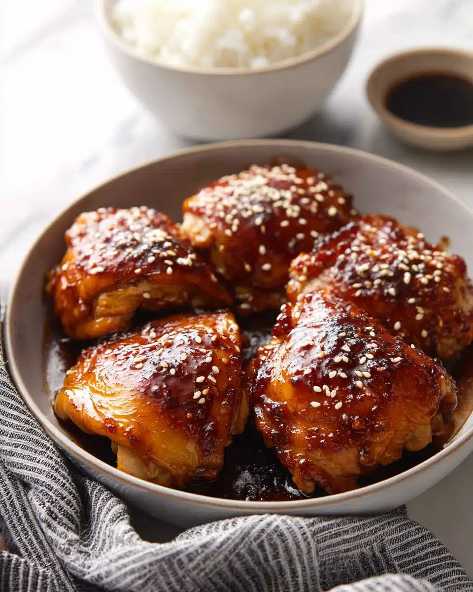 Instant Pot Chicken Thighs with Sticky Honey Garlic Sauce Recipe