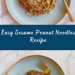 Sesame Peanut Noodles Recipe