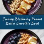 Blueberry Oats Peanut Butter Smoothie Bowl Recipe