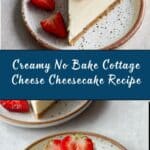 No Bake Cottage Cheese Cheesecake Recipe