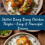 Skillet Bang Bang Chicken Thighs Recipe