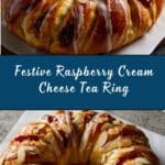 Christmas Tea Ring with Raspberry Cream Cheese Filling Recipe