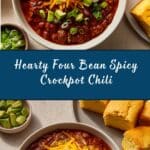 Four Bean Spicy Crockpot Chili Recipe
