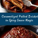 Caramelized Pulled Beef Brisket in a Rich Spicy Sauce Recipe