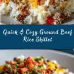 Ground Beef and Rice Skillet Dinner Recipe