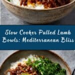 Slow Cooker Pulled Lamb Bowls Recipe