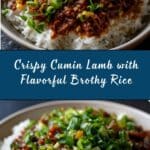 Crispy Cumin Lamb with Brothy Rice Recipe
