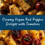 Creamy Vegan Red Pepper Pasta with Blistered Tomatoes Recipe