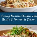 Creamy Boursin Chicken with Garlic Fine Herbs Recipe