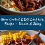 Slow cooked beef ribs in BBQ sauce Recipe