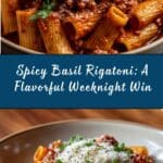 Spicy Basil Rigatoni Recipe