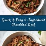 Versatile, 5-Ingredient Instant Pot Shredded Beef Recipe