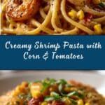 Creamy Shrimp Pasta with Corn and Tomatoes Recipe