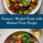 Farmers’ Market Pasta with Walnut Pesto Recipe
