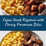 Cajun Steak Cheesy Rigatoni Parmesan Recipe