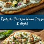 Tzatziki Chicken Naan Pizza Recipe