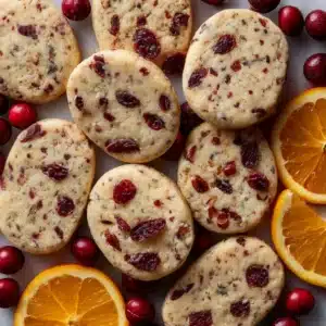 Cranberry Orange Shortbread Cookies Recipe