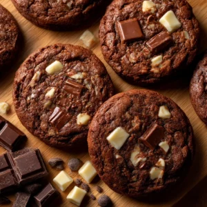 Triple Chocolate Chunk Cookies Recipe