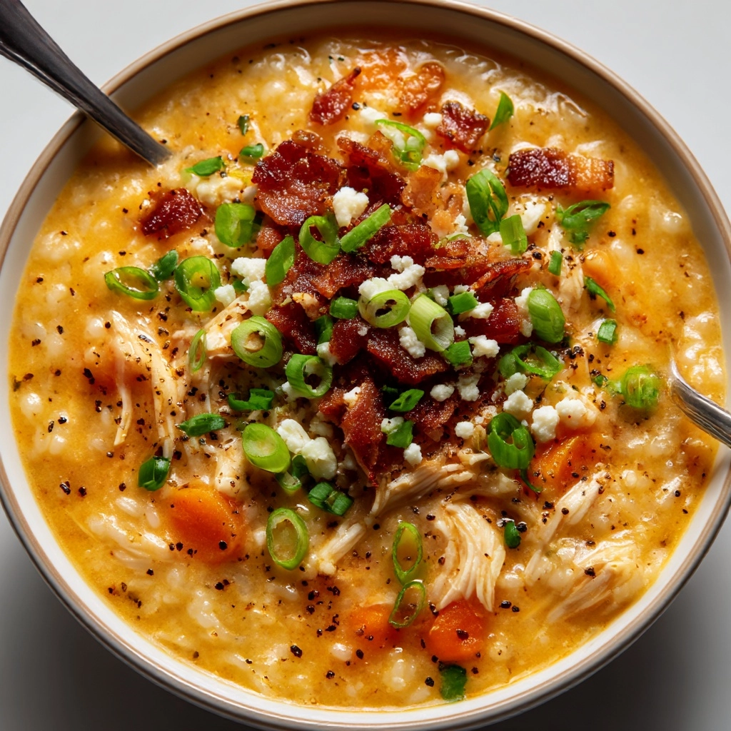 Creamy Buffalo Chicken and Rice Soup Recipe
