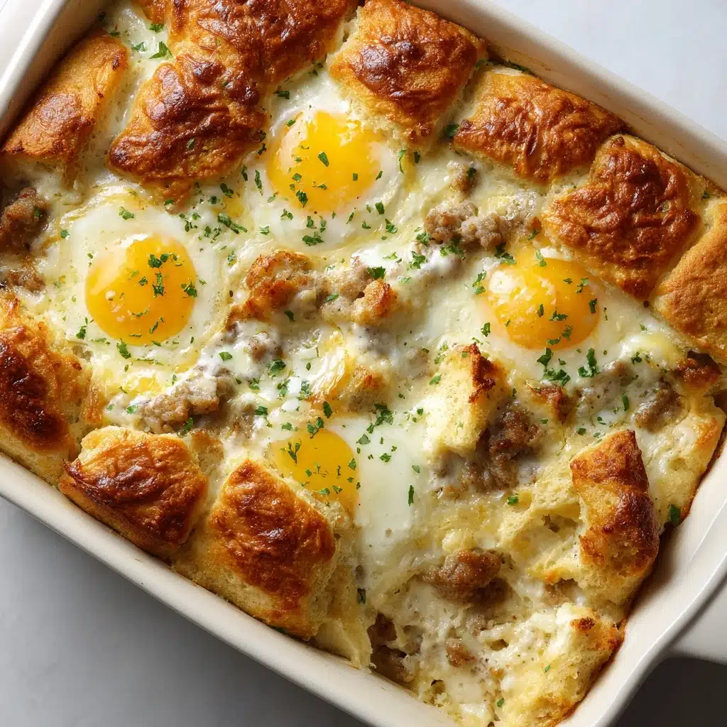 Biscuits and Gravy Breakfast Casserole Recipe - Recipe Image