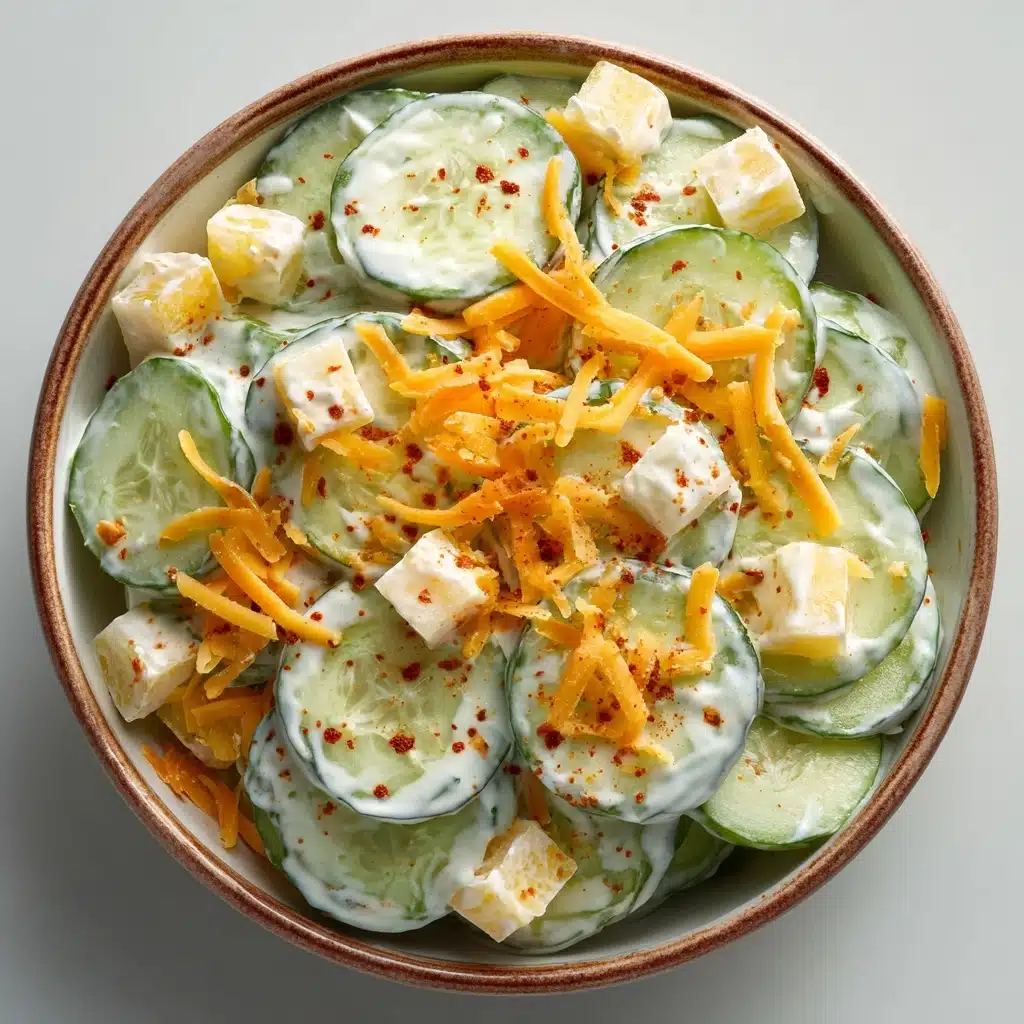Cucumber Snack with Cheese and Savory Toppings Recipe
