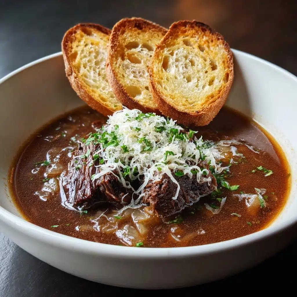 French Onion Beef Short Rib Soup Recipe