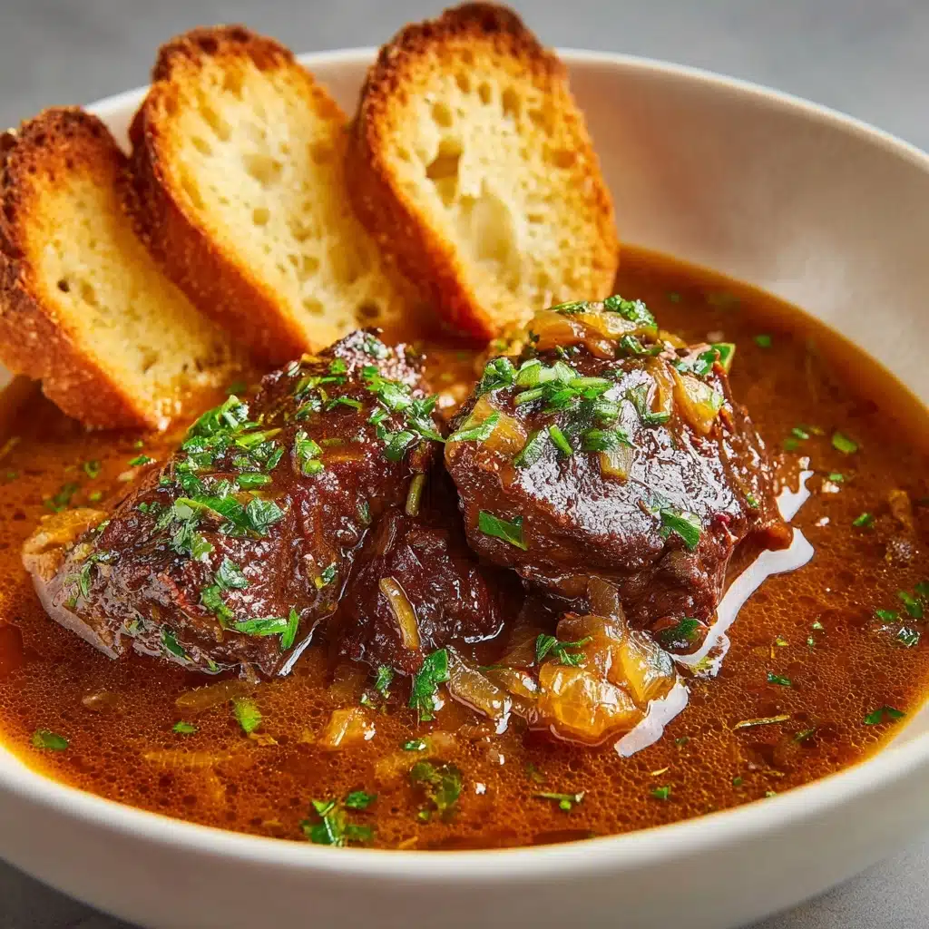 French Onion Beef Short Rib Soup Recipe - Recipe Image