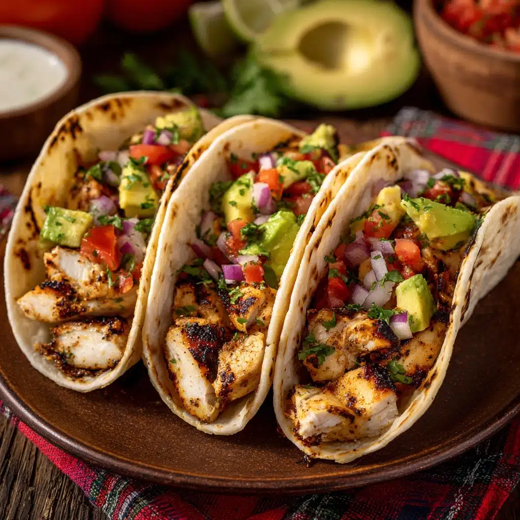 Grilled Chicken Tacos with Spiced Mayo and Avocado Salsa Recipe