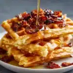 Cornbread Waffle Bites with Honey Butter Syrup Recipe