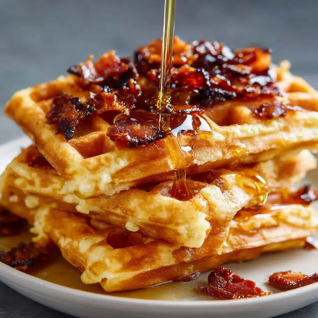 Cornbread Waffle Bites with Honey Butter Syrup Recipe