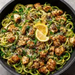 Lemon Garlic Chicken Zoodles Recipe