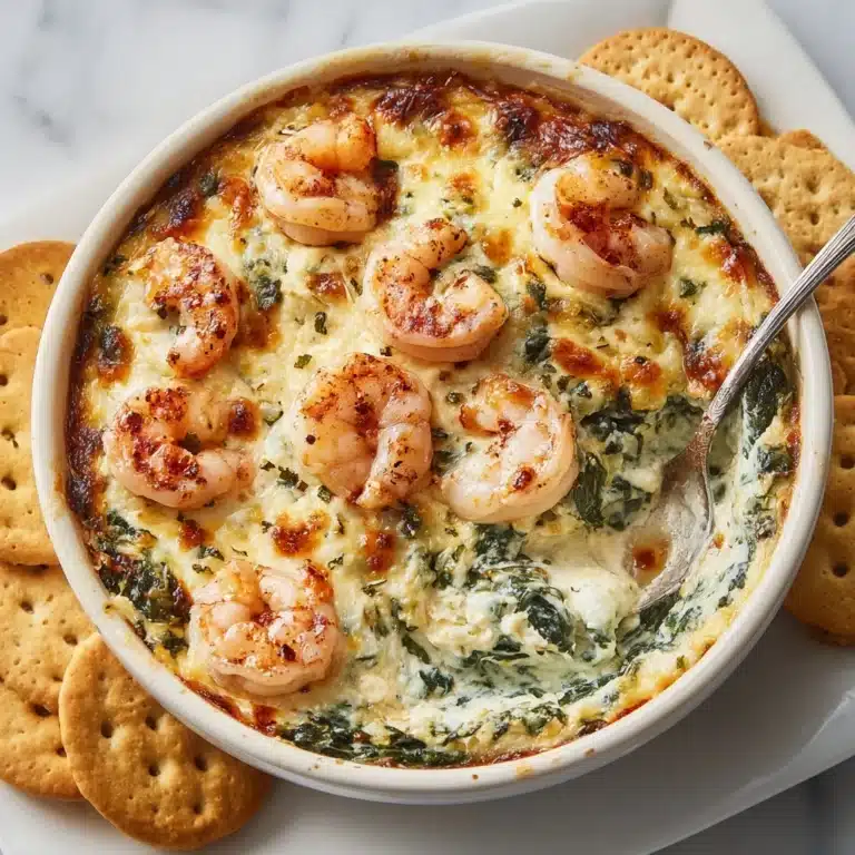 Cheesy and Creamy Shrimp & Crab Spinach Dip Recipe