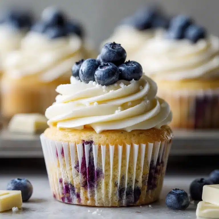 White Chocolate Blueberry Cupcakes Recipe