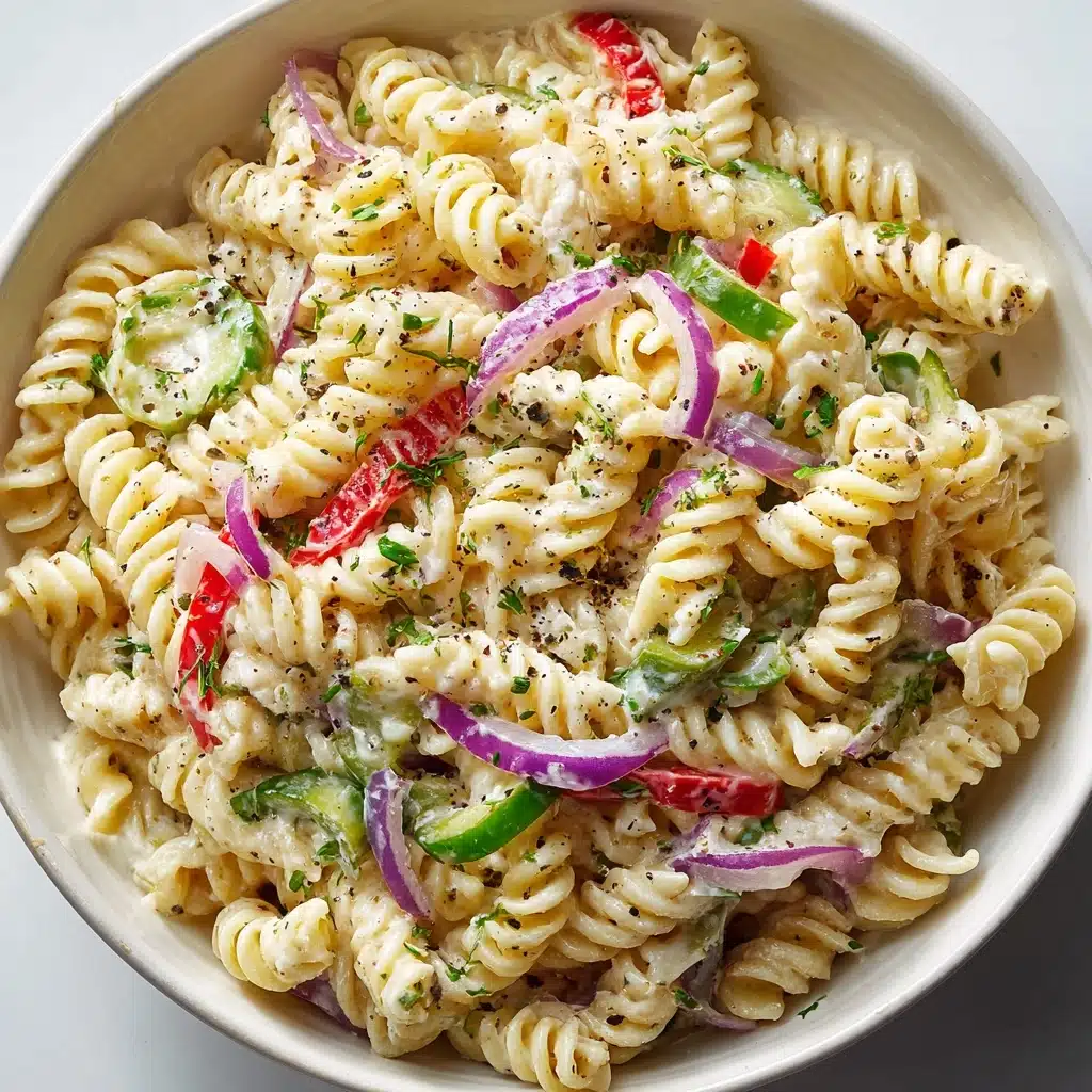Tangy Dill Pickle Pasta Salad Recipe