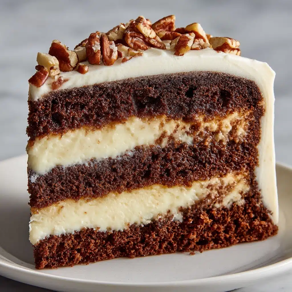 White German Chocolate Cake with a Cheesecake Center Recipe - Recipe Image