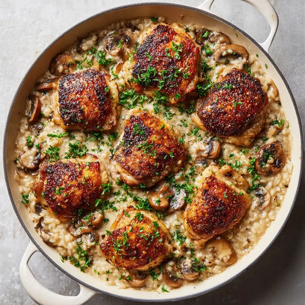 Creamy Mushroom Chicken and Rice Recipe - Recipe Image
