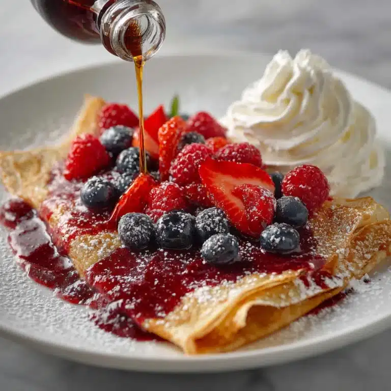 Berry-Topped Tapioca Crepes Recipe