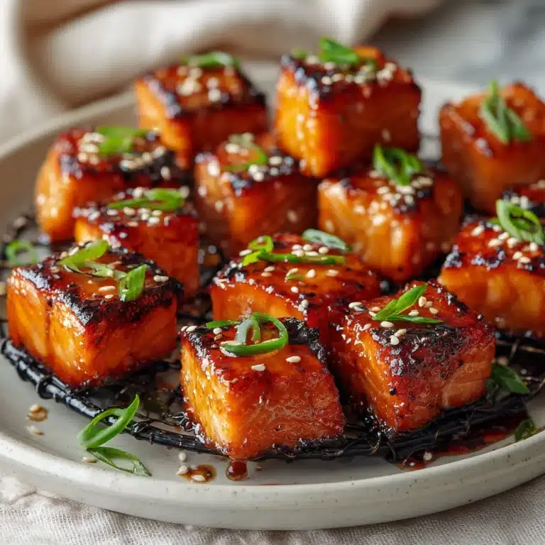 Air Fryer Honey Garlic Salmon Bites Recipe