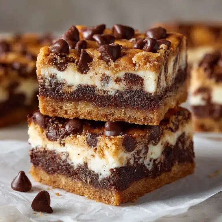 Peanut Butter Chocolate Chip Cookie Cheesecake Bars Recipe