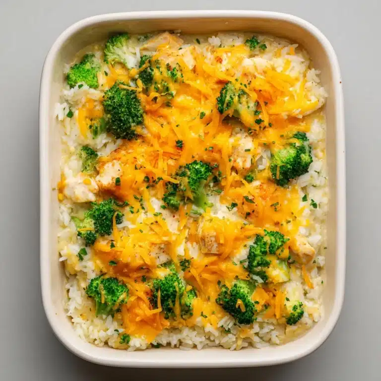 Easy Cheesy Chicken Broccoli Rice Casserole Recipe