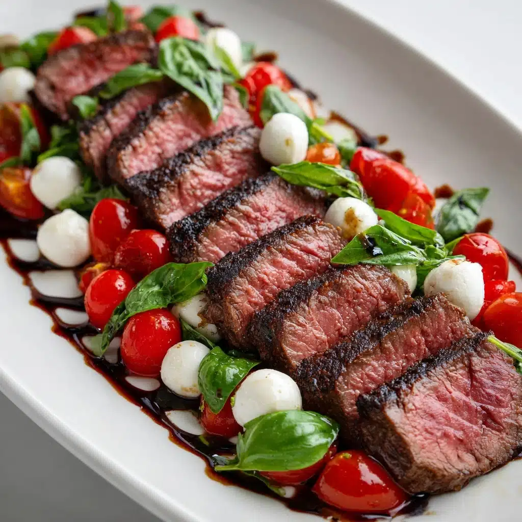 Balsamic Caprese Grilled Flank Steak Recipe - Recipe Image