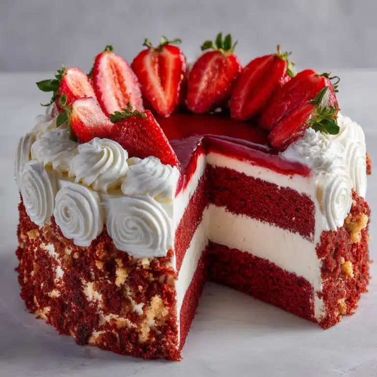 Red Velvet Strawberry Cheesecake Recipe
