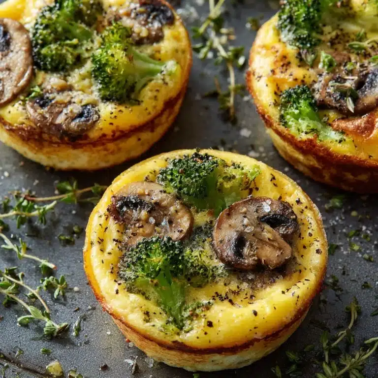 Veggie-Packed Broccoli & Mushroom Egg Cups Recipe