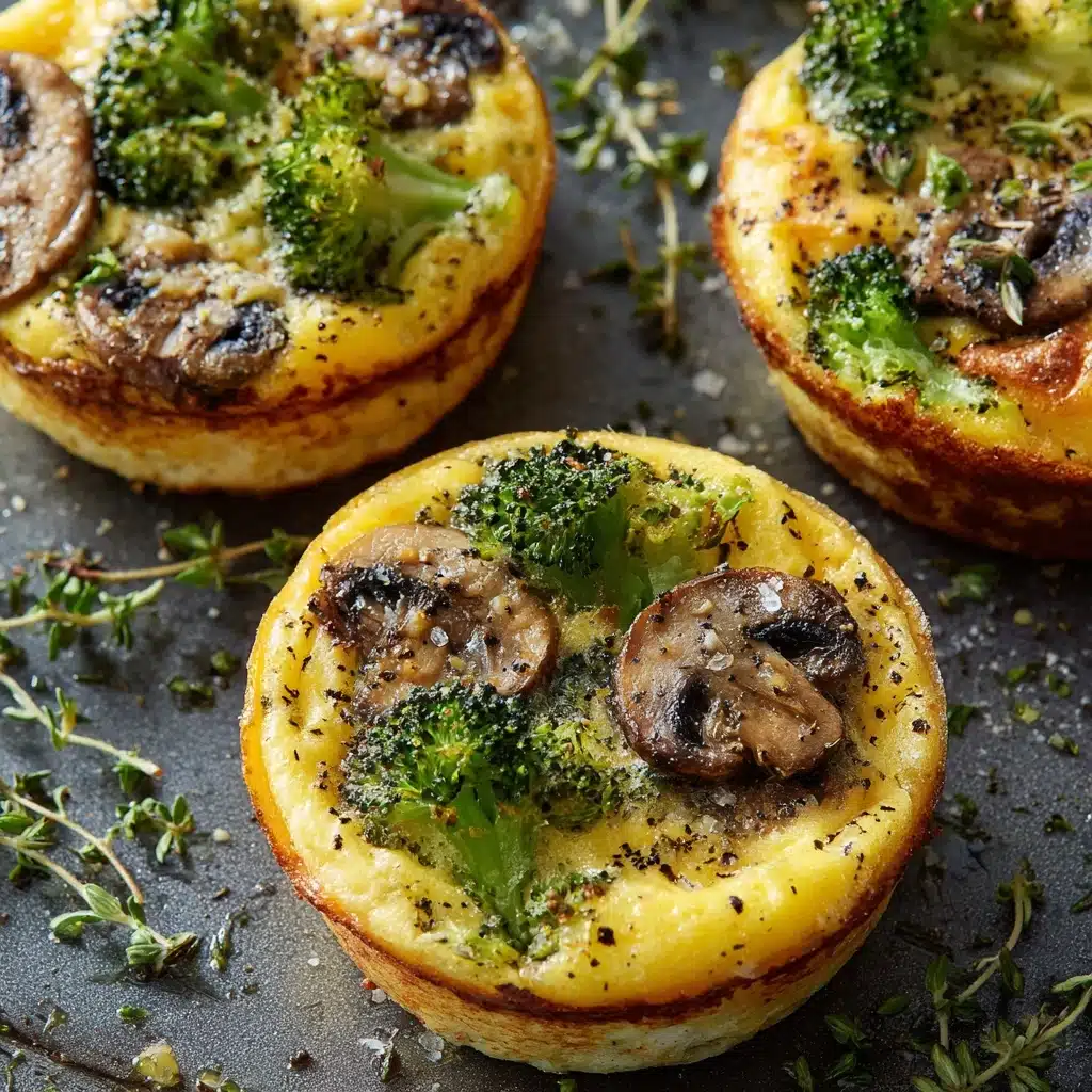 Veggie-Packed Broccoli & Mushroom Egg Cups Recipe