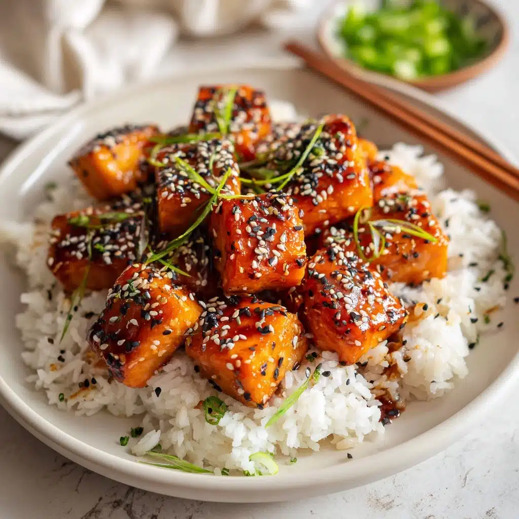 Honey Garlic Salmon Bites Recipe - Recipe Image