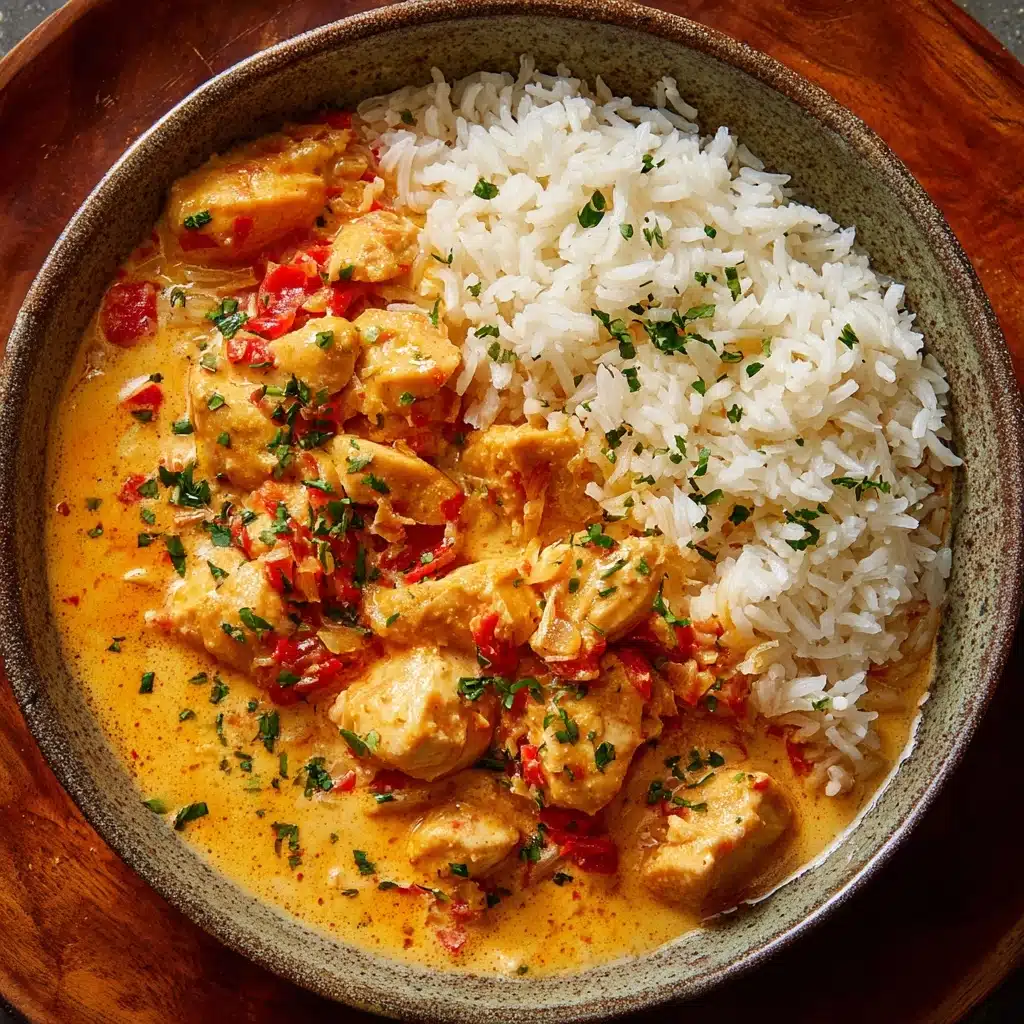 Creamy Smothered Chicken and Rice Recipe - Recipe Image