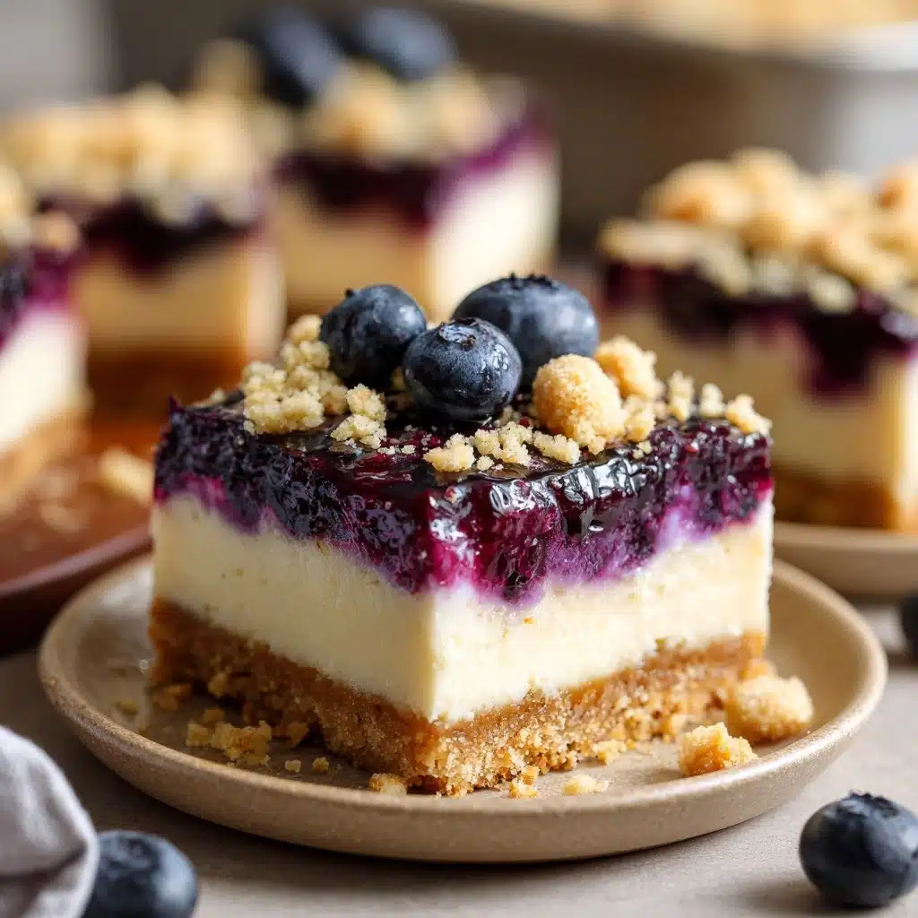 Lavender and Blueberry Cheesecake Bars Recipe - Recipe Image