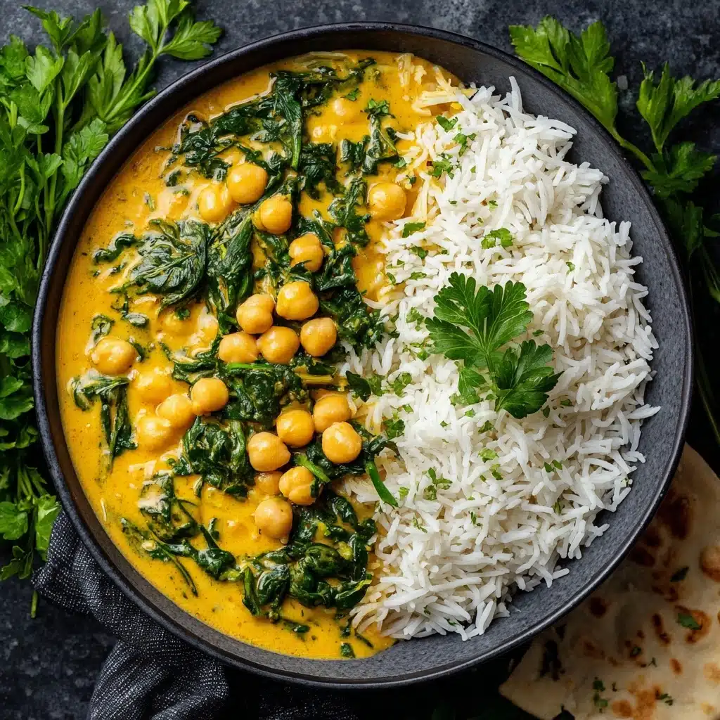 Chickpea Spinach Coconut Curry Recipe - Recipe Image
