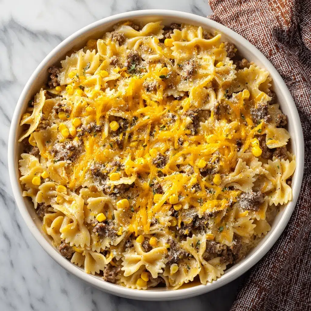 Creamy Ranch Beef and Sweet Corn Bowtie Casserole Recipe