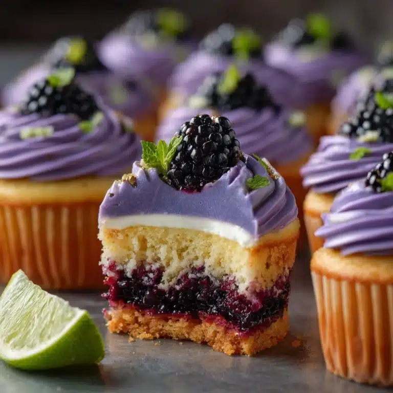 Decadent Blackberry Lime Cheesecake Cupcakes Recipe